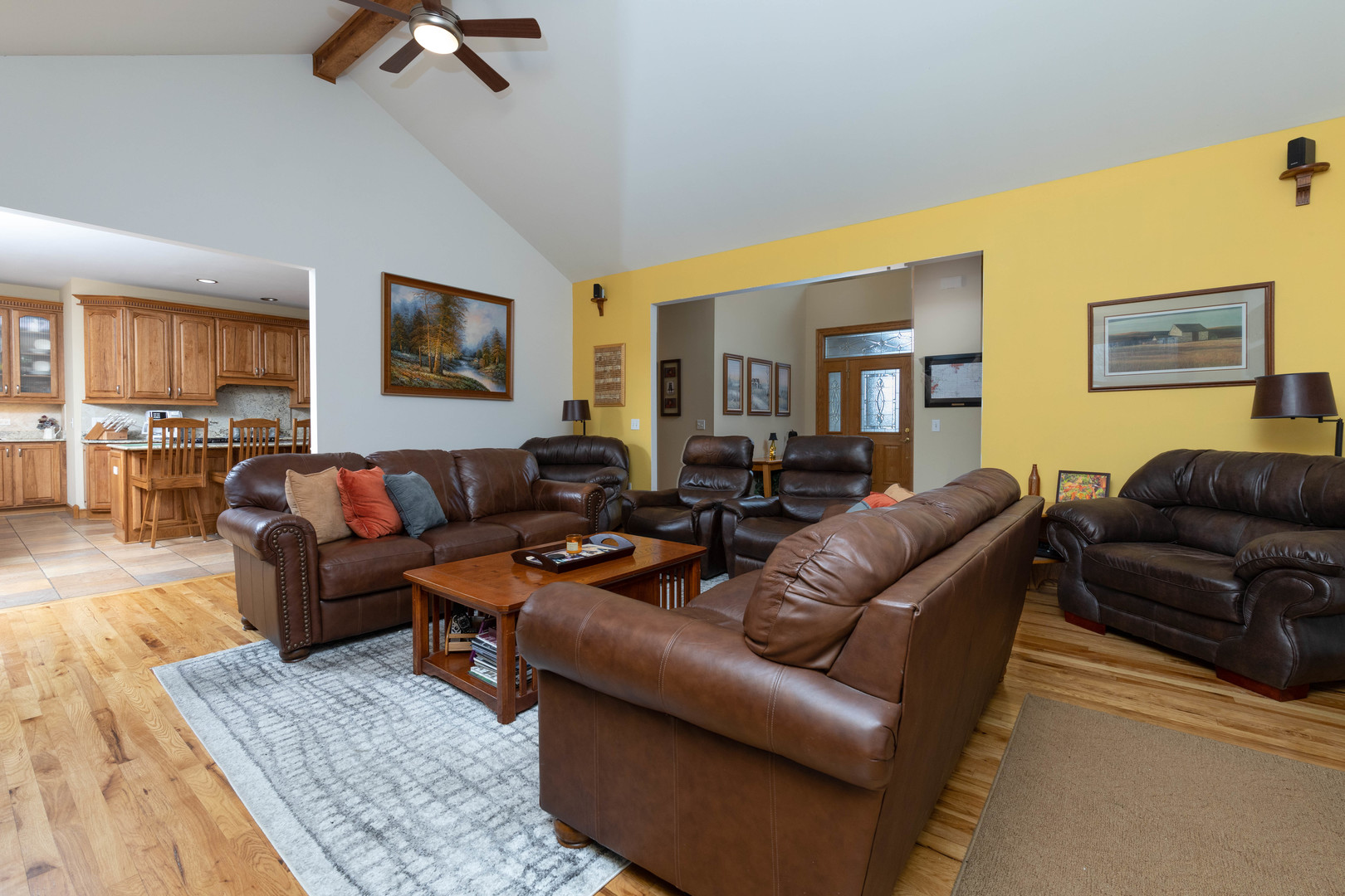 13659 Barber Greene Road Sycamore, IL 60178 - Photo 8 of 61 a living room with furniture and a wooden floor