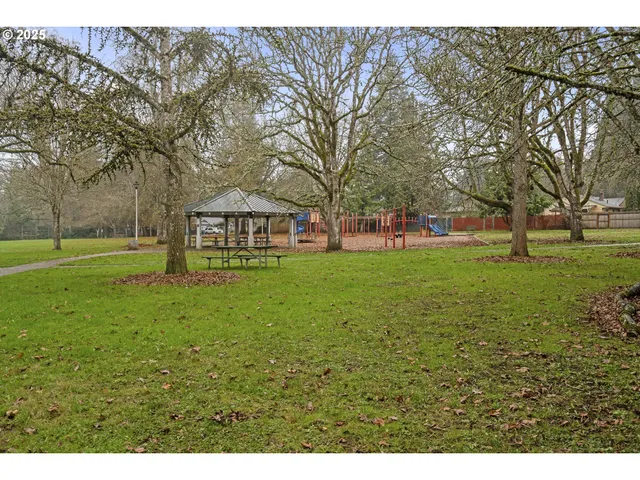 a view of a backyard