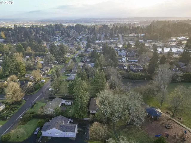 a view of a city with mountain