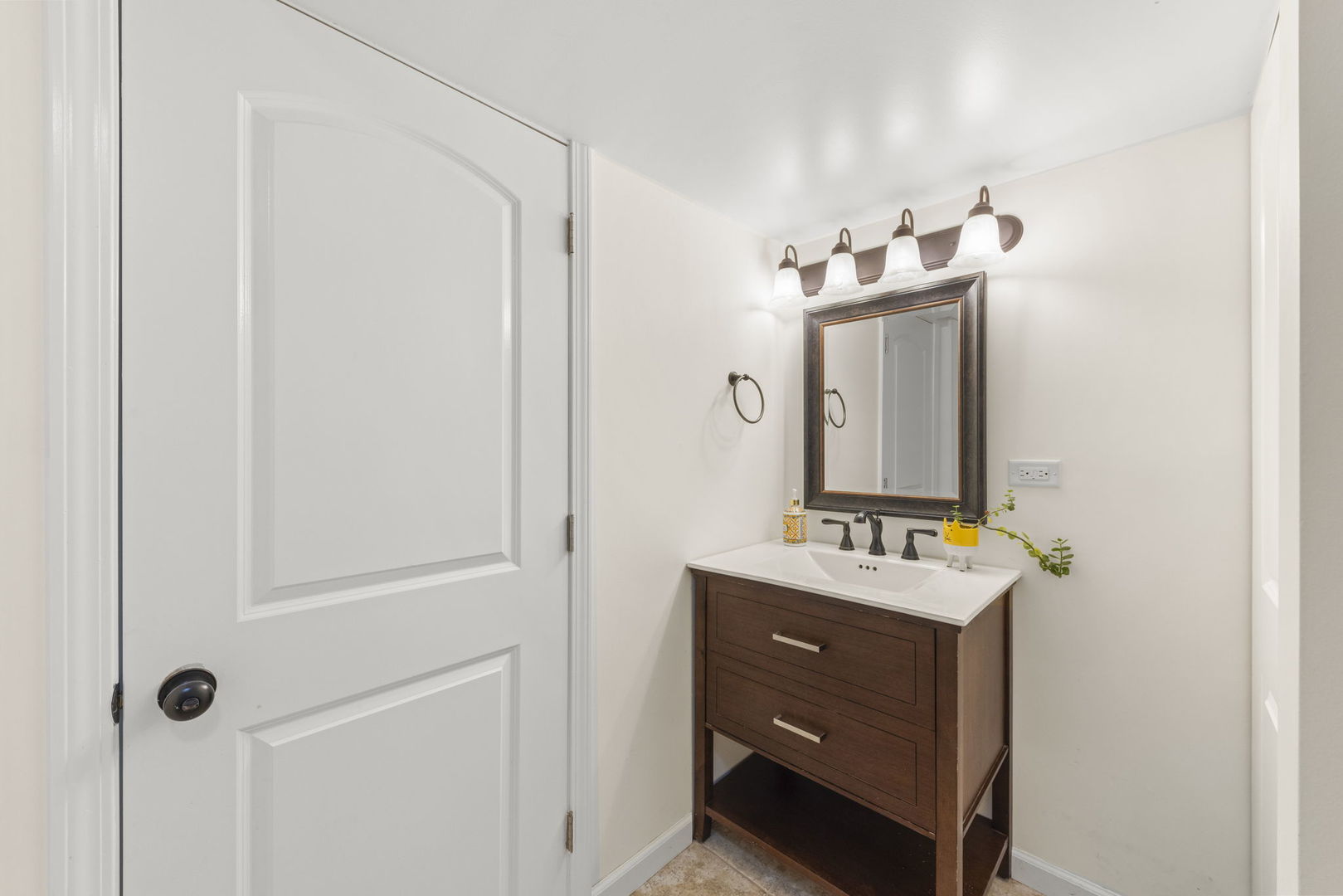 389 Pearson Circle Naperville, IL 60563 - Photo 28 of 41 a bathroom with a sink vanity and mirror