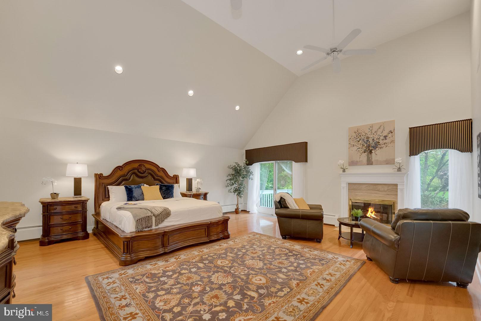 3 Dey Farm Road Princeton Junction, NJ 08550 - Photo 34 of 72 Master bedroom with fireplace and balconey