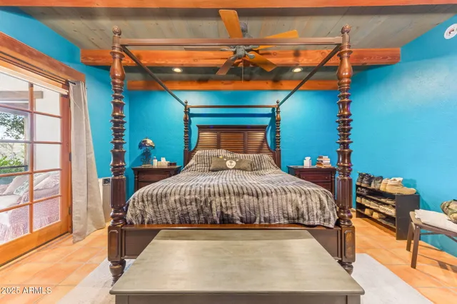 a view of a balcony with city view