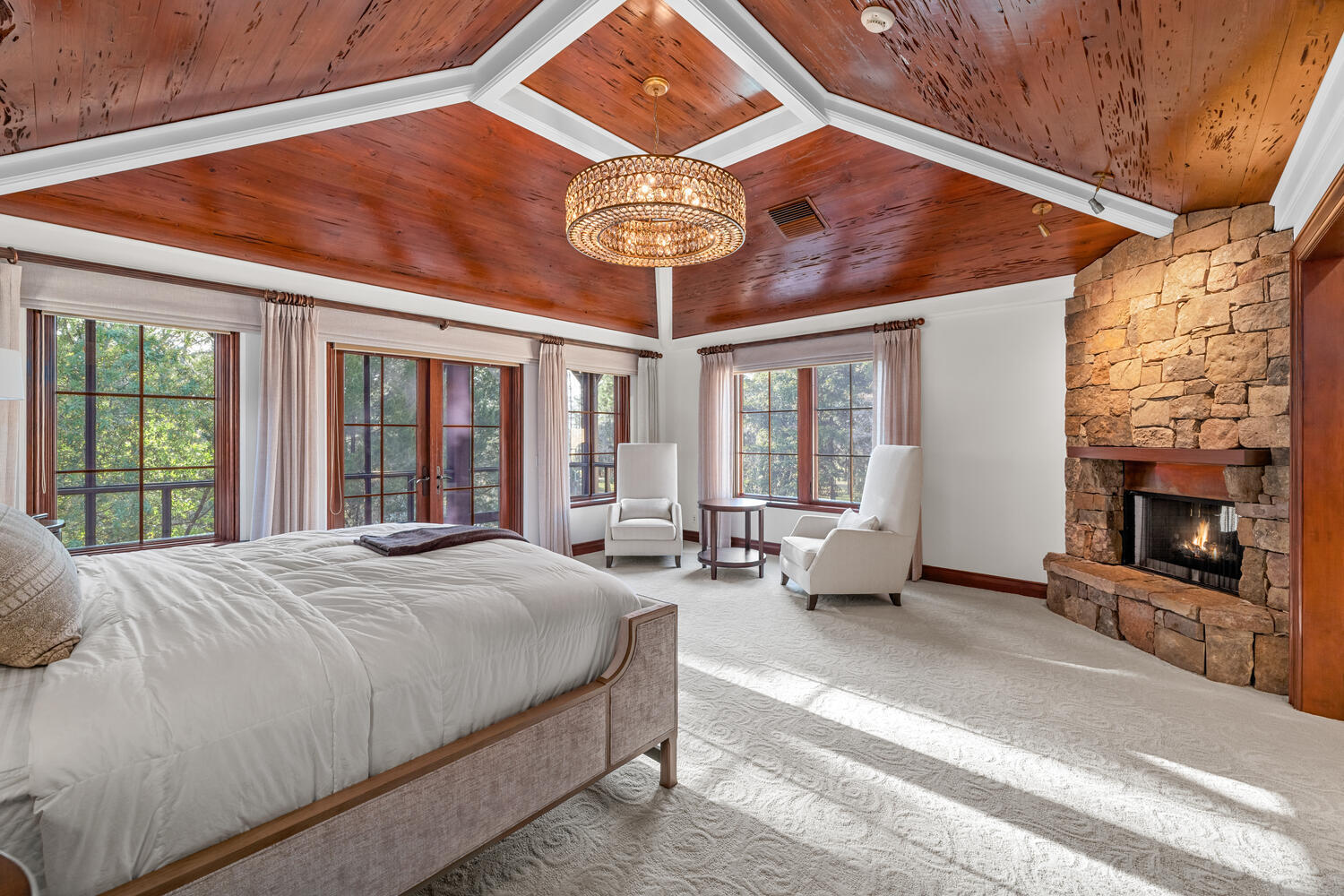 6259 Homeland Road Lake Worth, FL 33449 - Photo 37 of 62 a bedroom with a bed and a fireplace