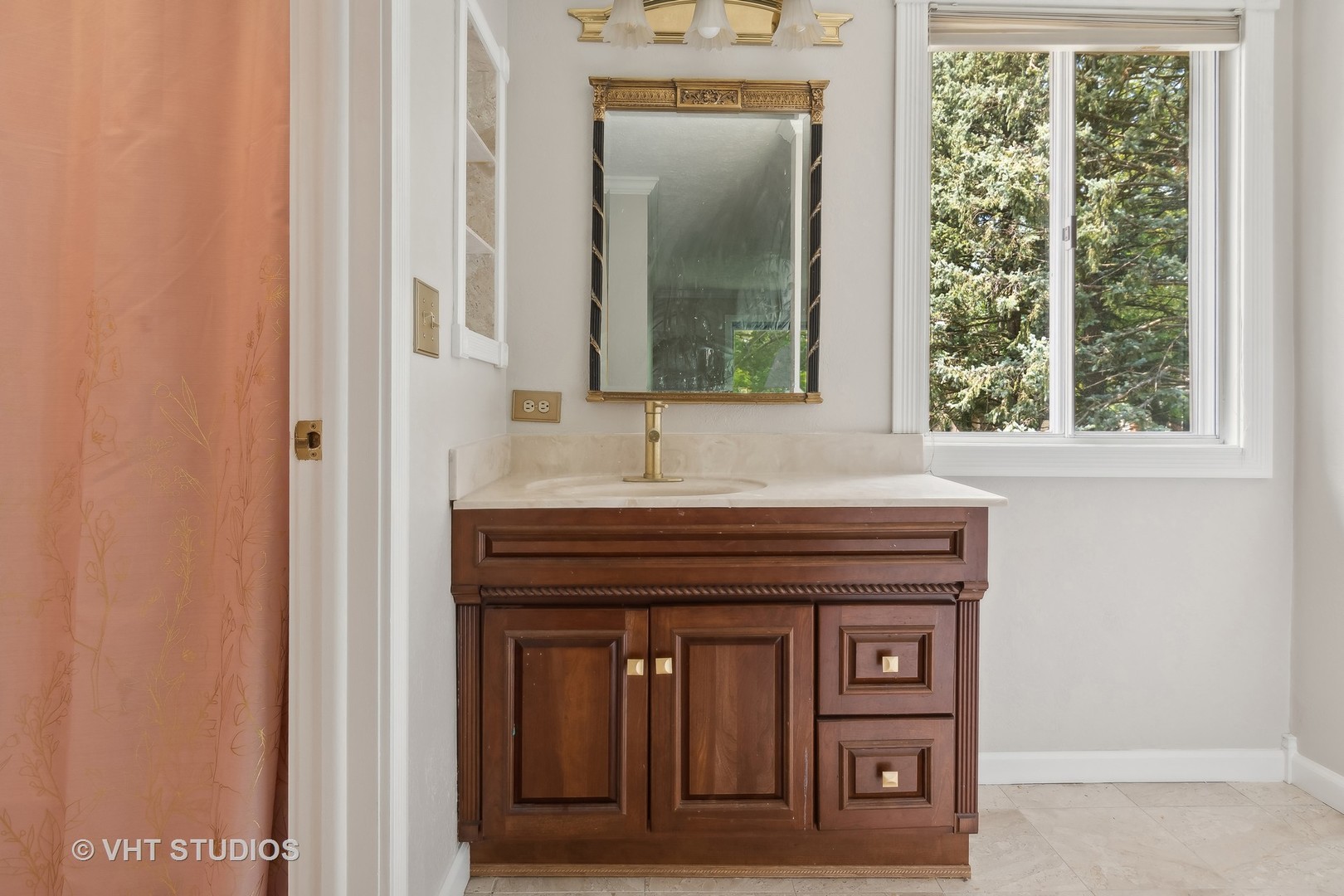 412 Quarry Drive Bolingbrook, IL 60490 - Photo 14 of 23 a hallway with a sink and a large mirror
