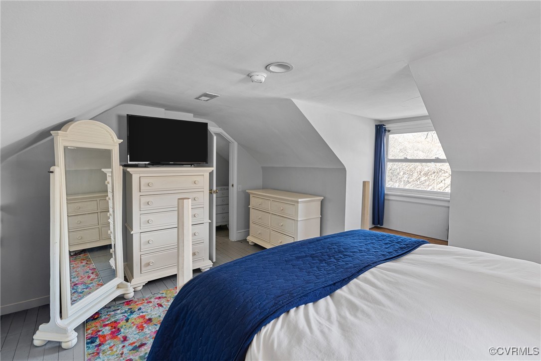 1918 Seddon Road Richmond, VA 23227 - Photo 24 of 33 Upstairs Bedroom with lofted ceiling and wood fini