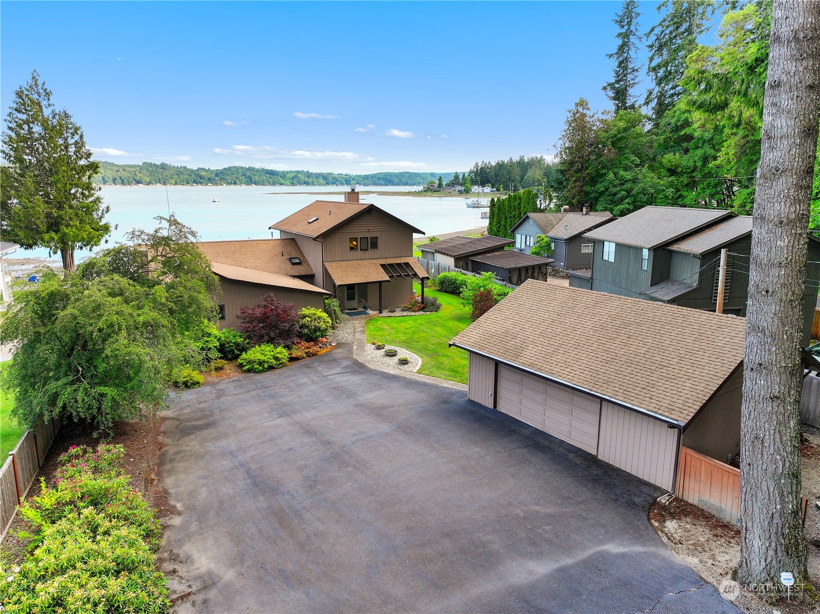 101 Northeast Sundstrom Road Belfair, WA 98528 - Photo 39 of 40 an aerial view of a house with a garden and plants