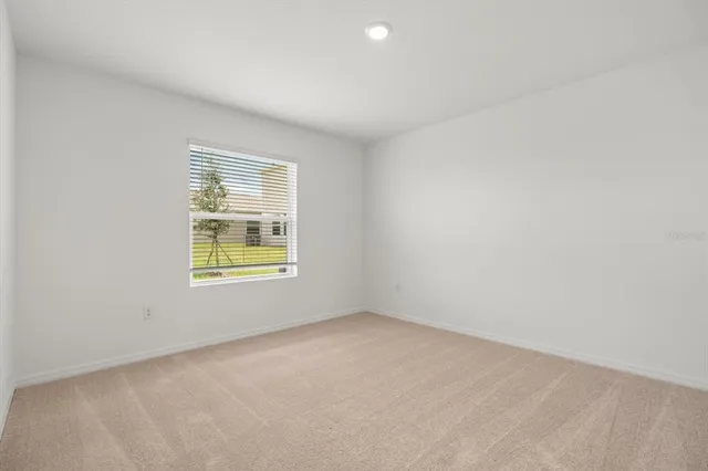 an empty room with a window