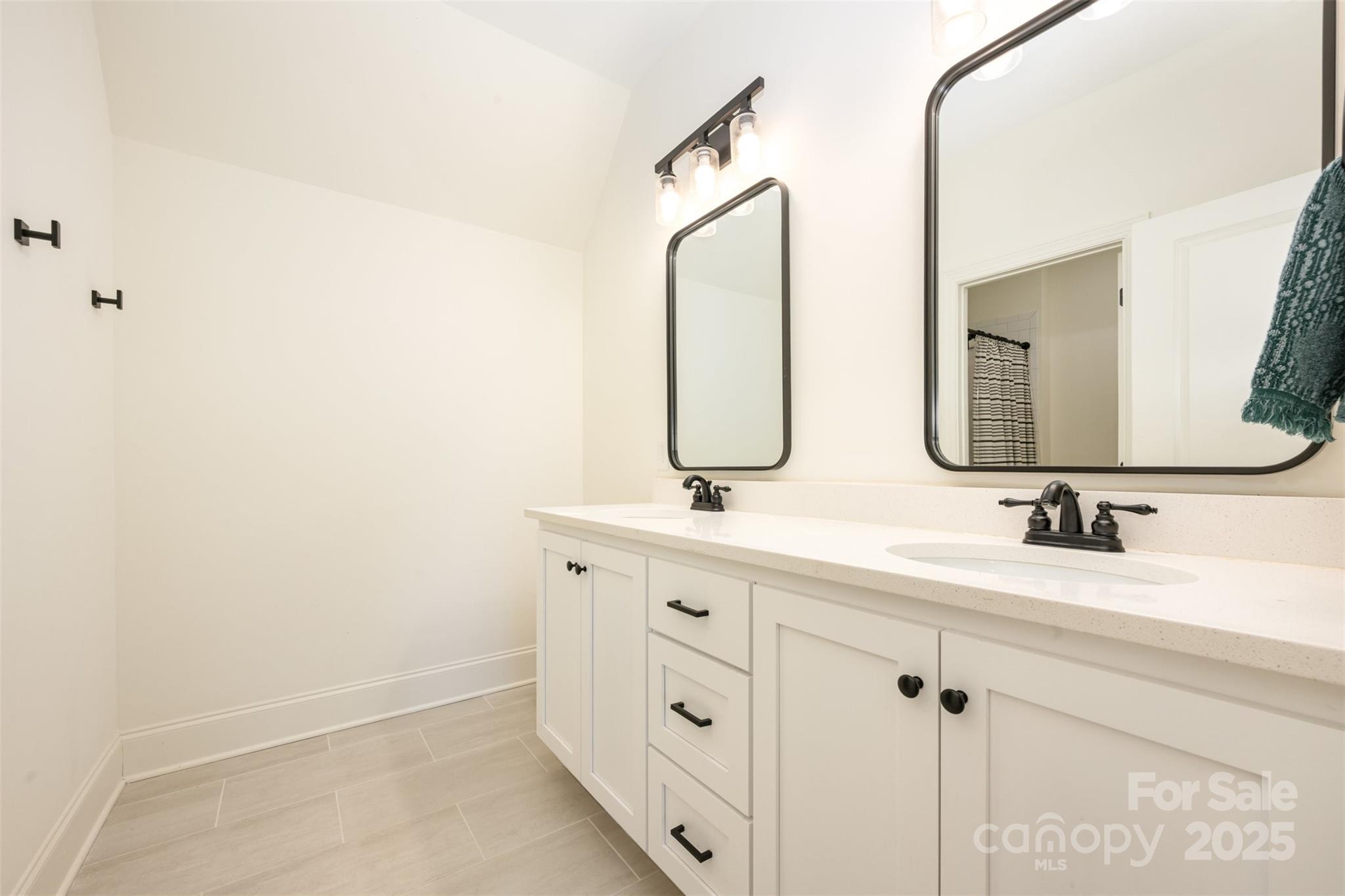 6322 Olive Branch Road Marshville, NC 28103 - Photo 16 of 28 a bathroom with double vanity sink and a mirror
