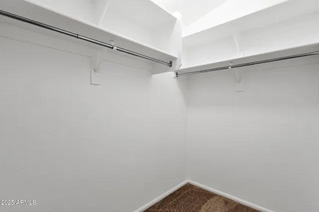 a small space with a fan