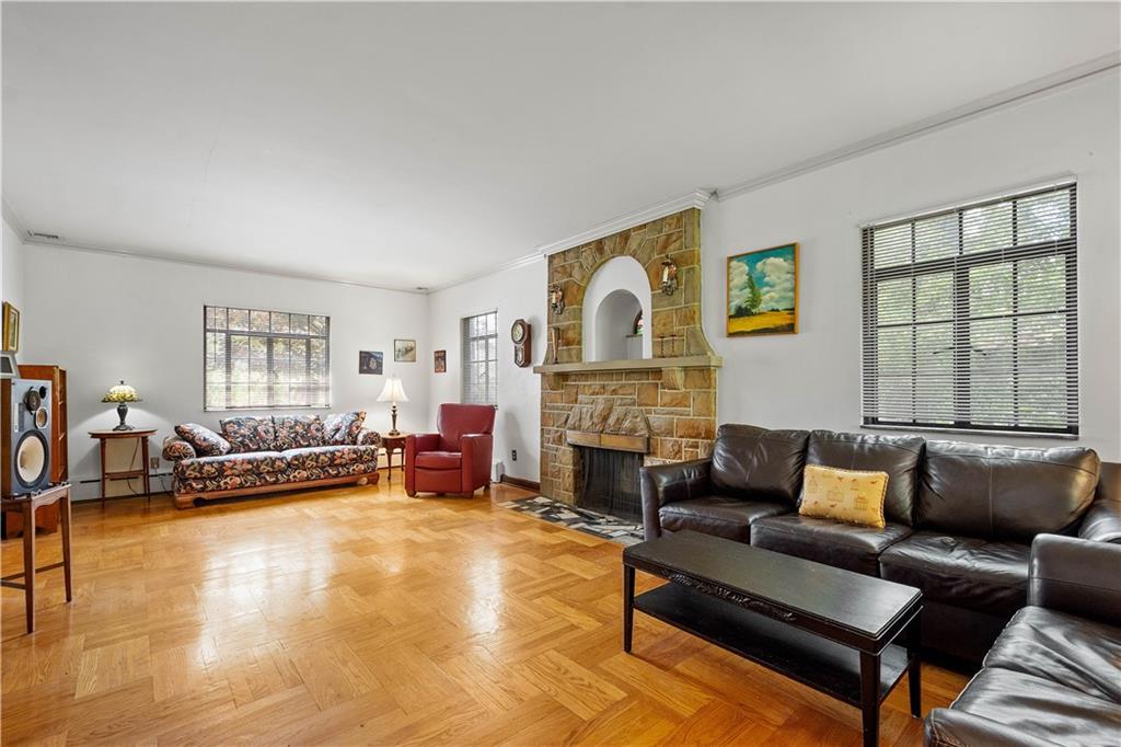 2 Crescent Drive Pittsburgh, PA 15228 - Photo 7 of 48 a living room with furniture and a fireplace