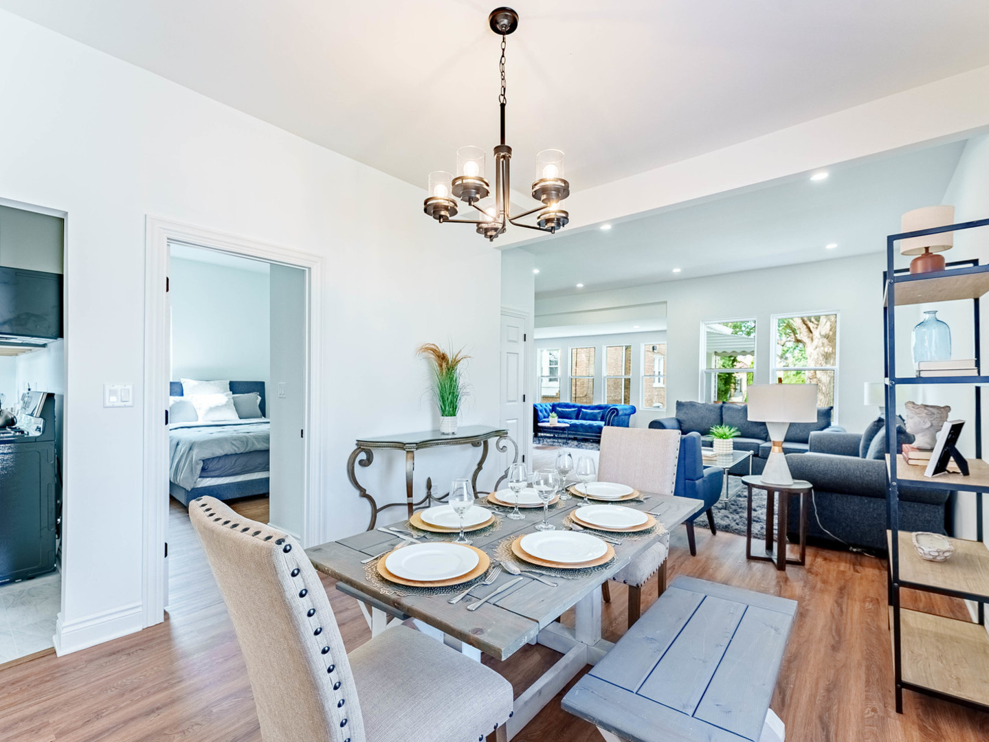 2343 Ridgeland Avenue Berwyn, IL 60402 - Photo 9 of 30 a view of a dining room with furniture window and wooden floor