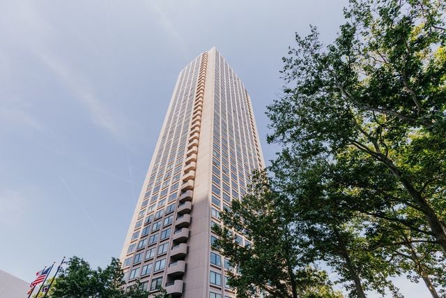 a view of a tall building