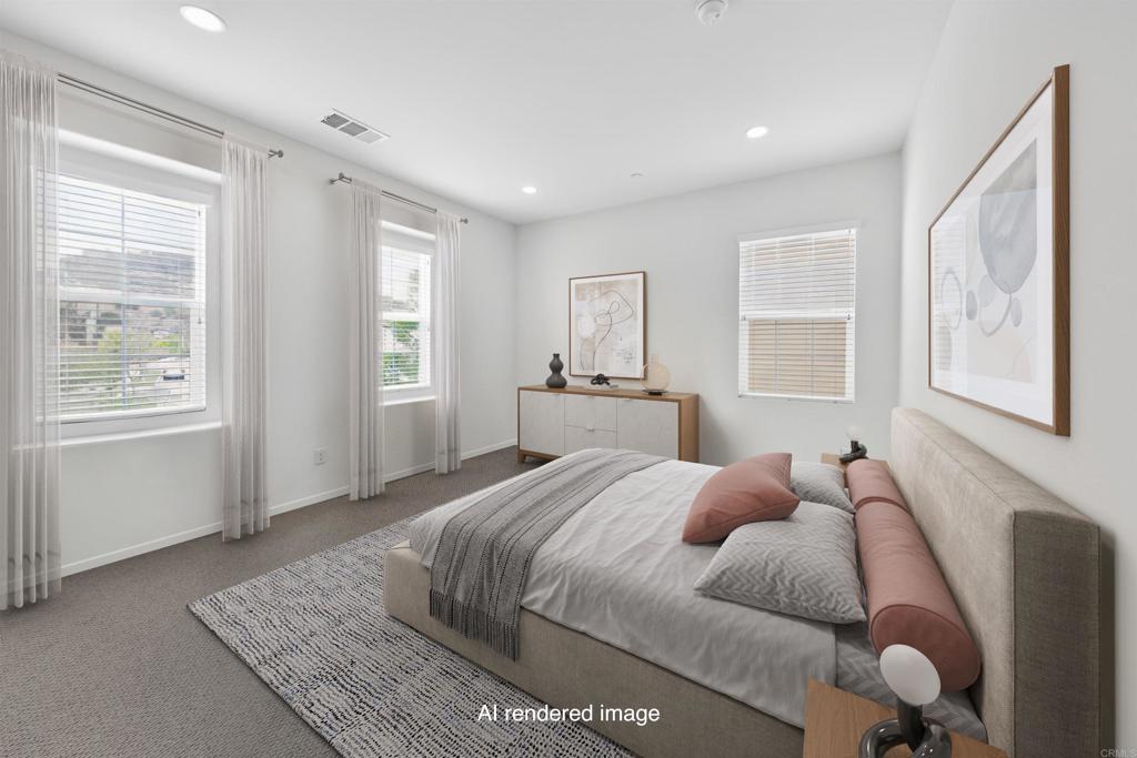 21641 Trail Ridge Drive Escondido, CA 92029 - Photo 16 of 43 a bedroom with a large bed and windows