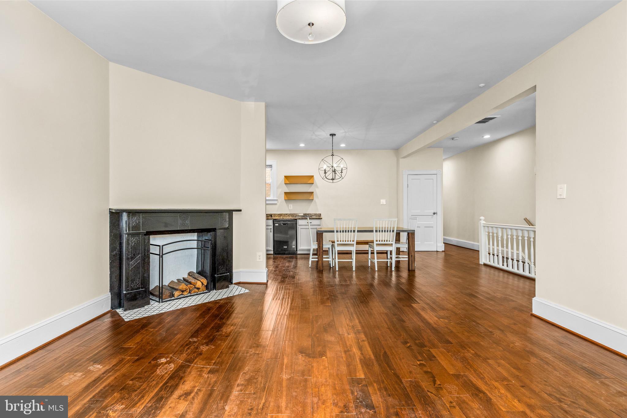 502 G Street Northeast Washington, DC 20002 - Photo 29 of 39 a living room with furniture and a fireplace