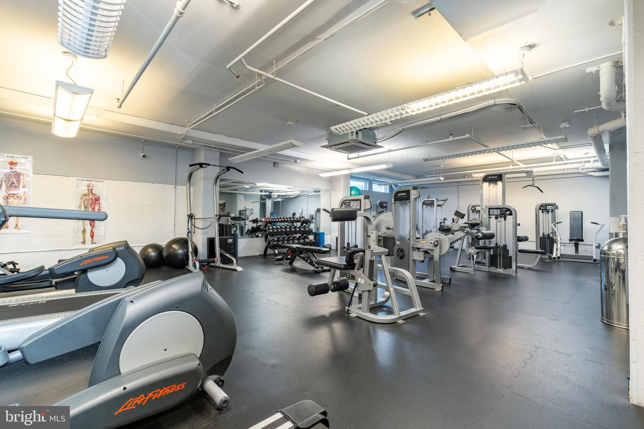 1900 Hamilton Street, Unit C6 Philadelphia, PA 19130 - Photo 34 of 37 a room with gym equipment and a large window