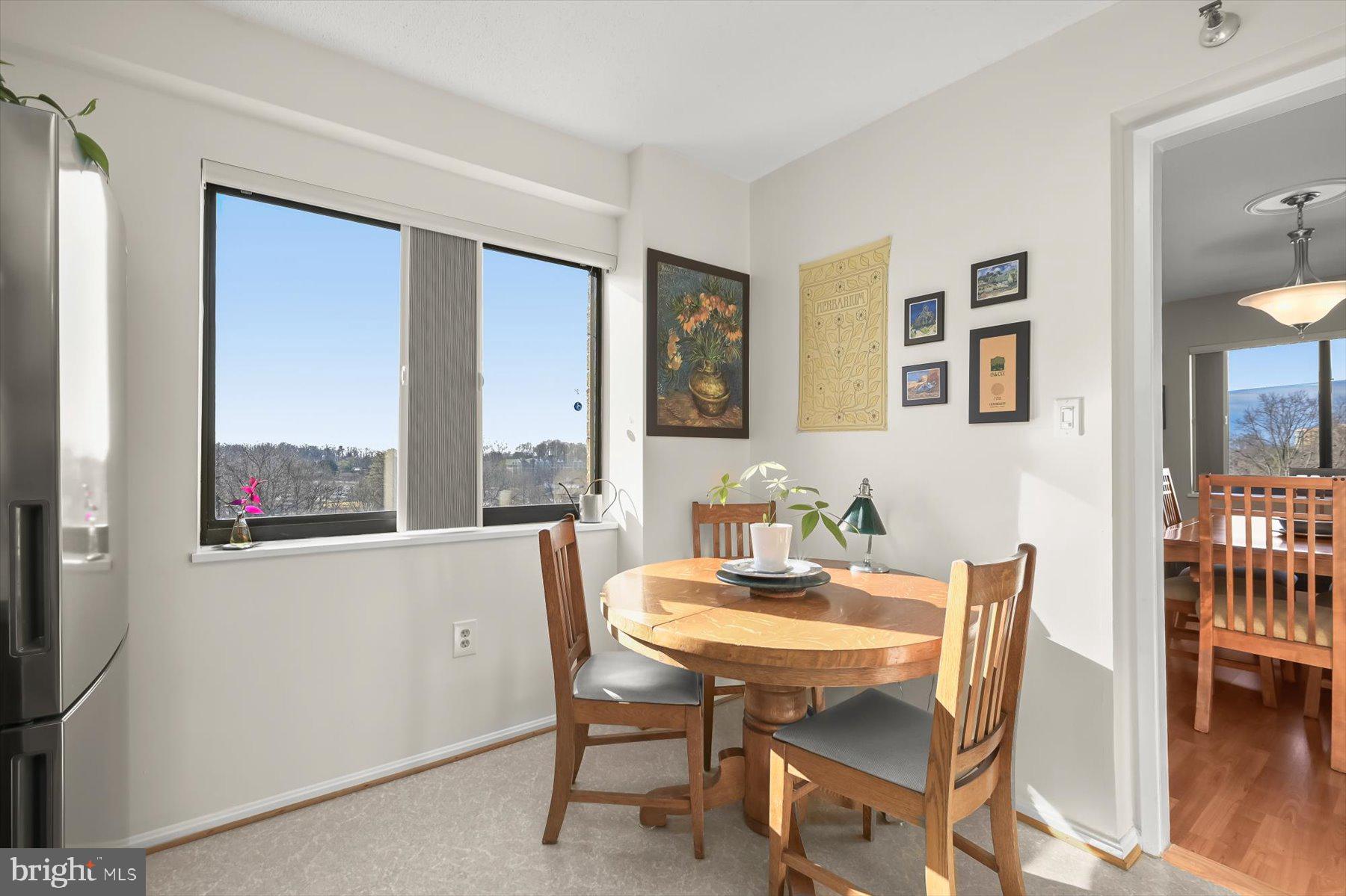 15107 Interlachen Drive, Unit 2725 Silver Spring, MD 20906 - Photo 21 of 35 a view of a dining room with furniture window and wooden floor