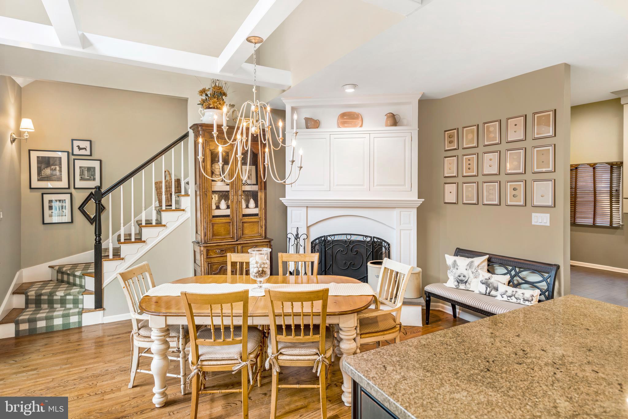 155 Matthew Circle Richboro, PA 18954 - Photo 13 of 38 Breakfast Room w/ fireplace and 2nd stairway