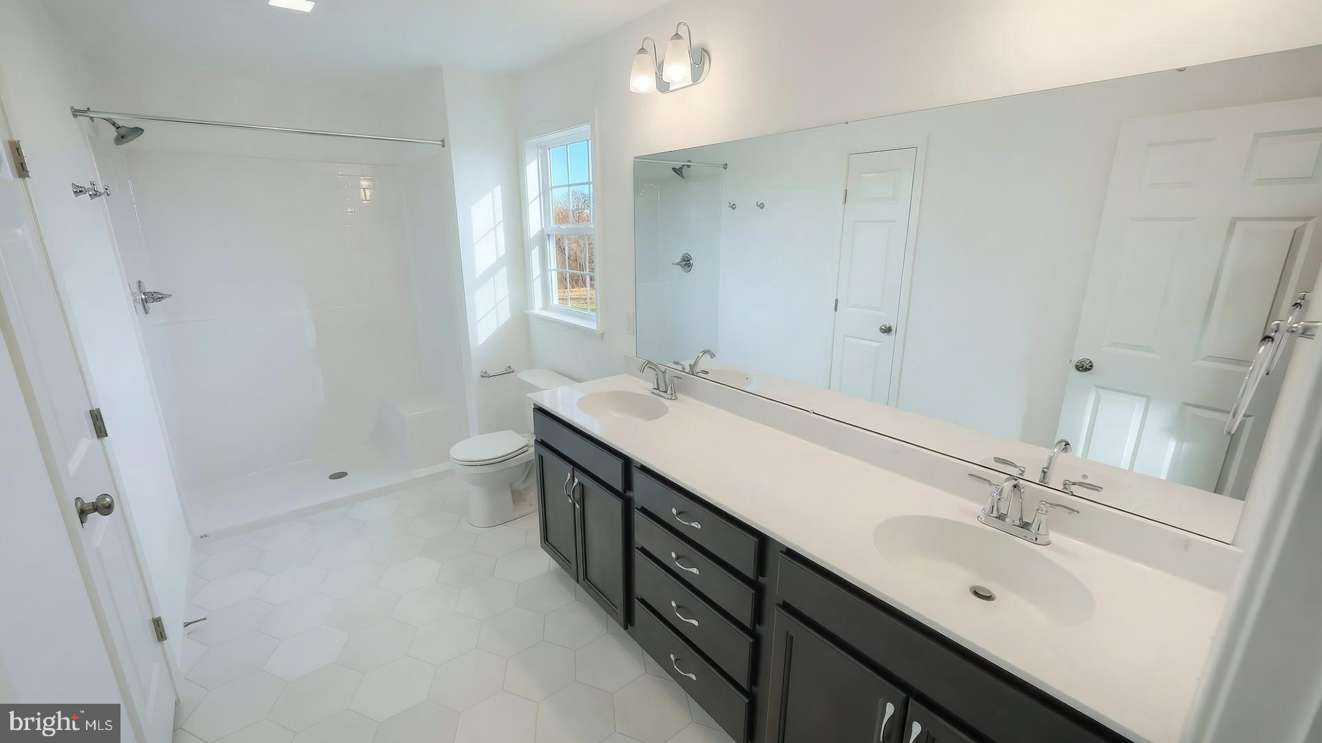 217 Copper Ridge Drive Newmanstown, PA 17073 - Photo 25 of 30 a bathroom with a double vanity sink mirror and shower