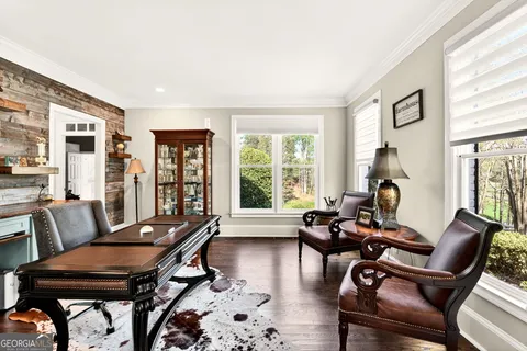 a living room with furniture and a couch