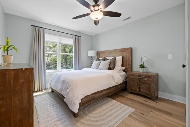 a view of backyard with deck