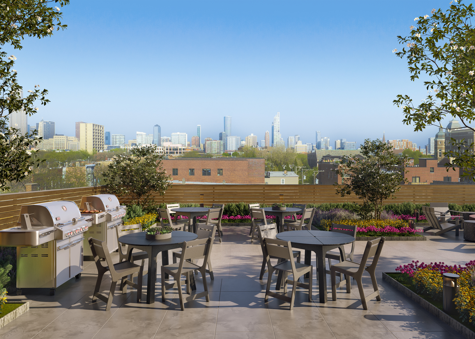 1002 South Racine Avenue, Unit 610 Chicago, IL 60607 - Photo 5 of 5 a view of an outside dining space with seating area
