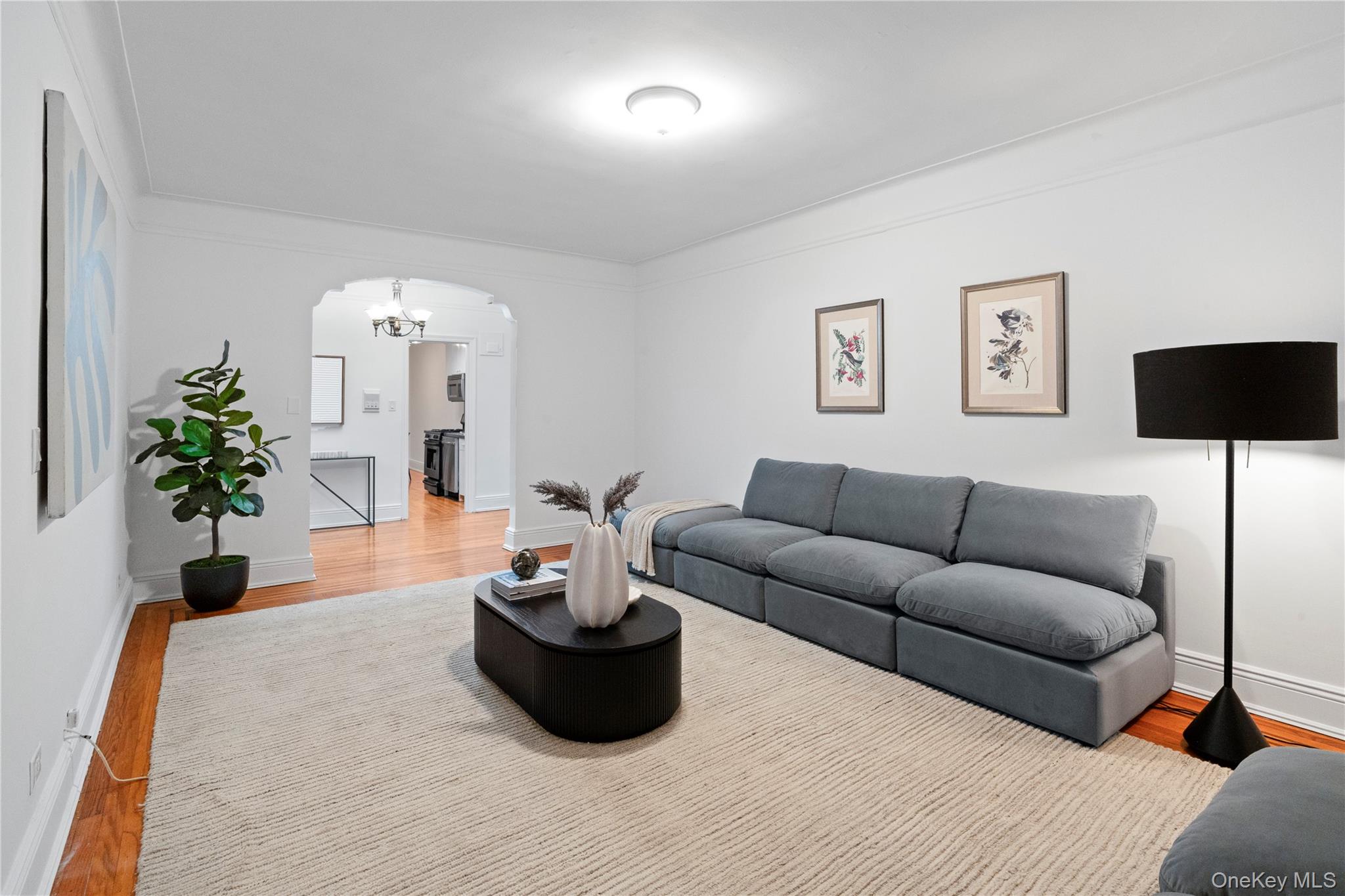 110-21 73rd Road, Unit 5H Queens, NY 11375 - Photo 3 of 14 a living room with furniture and a potted plant