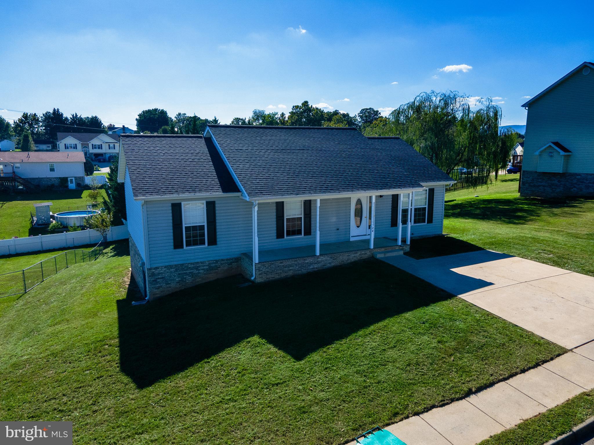 34 Stuart Court Strasburg, VA 22657 - Photo 13 of 54 a aerial view of a house with a yard