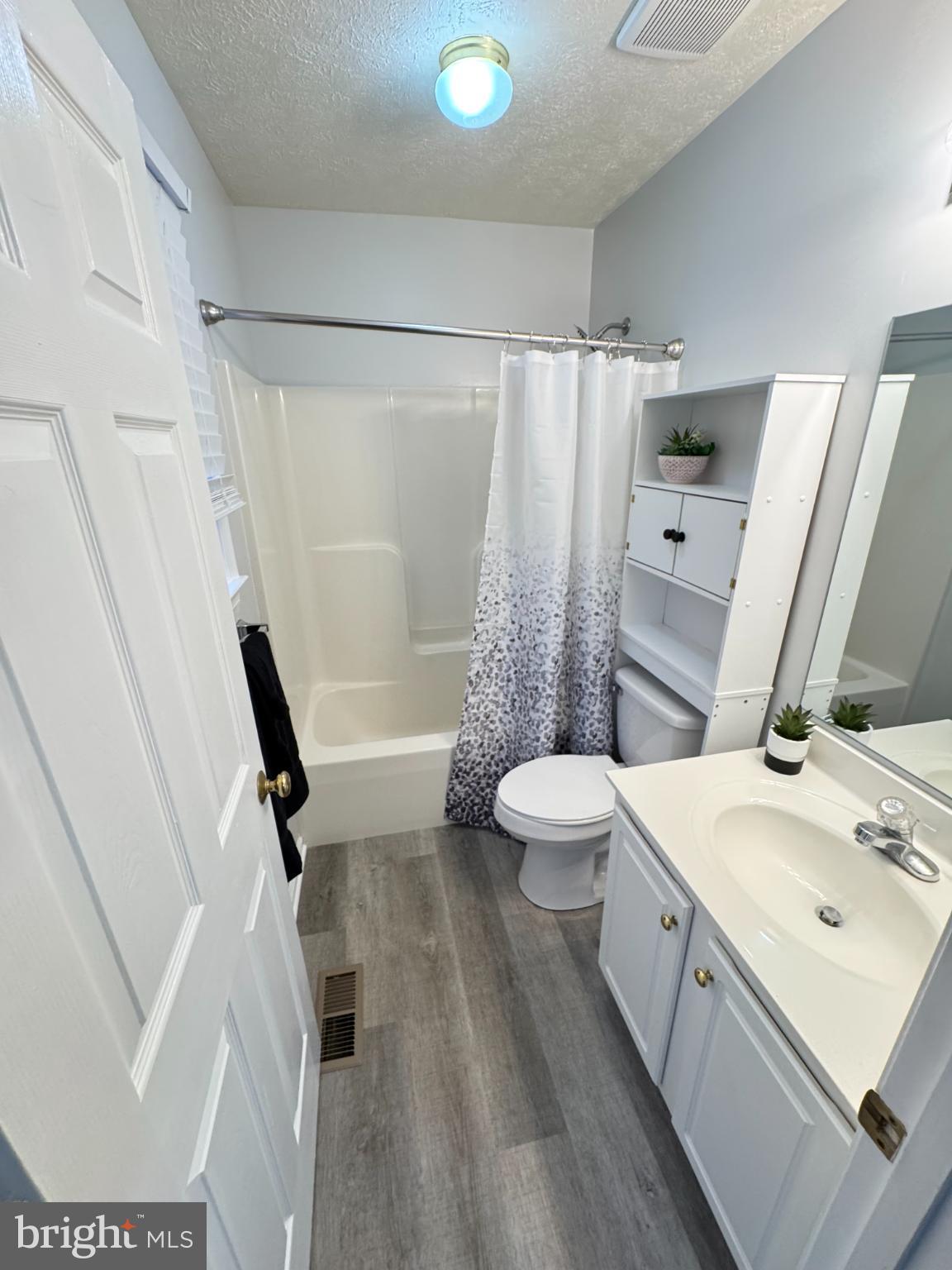 34 Stuart Court Strasburg, VA 22657 - Photo 39 of 54 a bathroom with a sink a toilet a mirror and shower