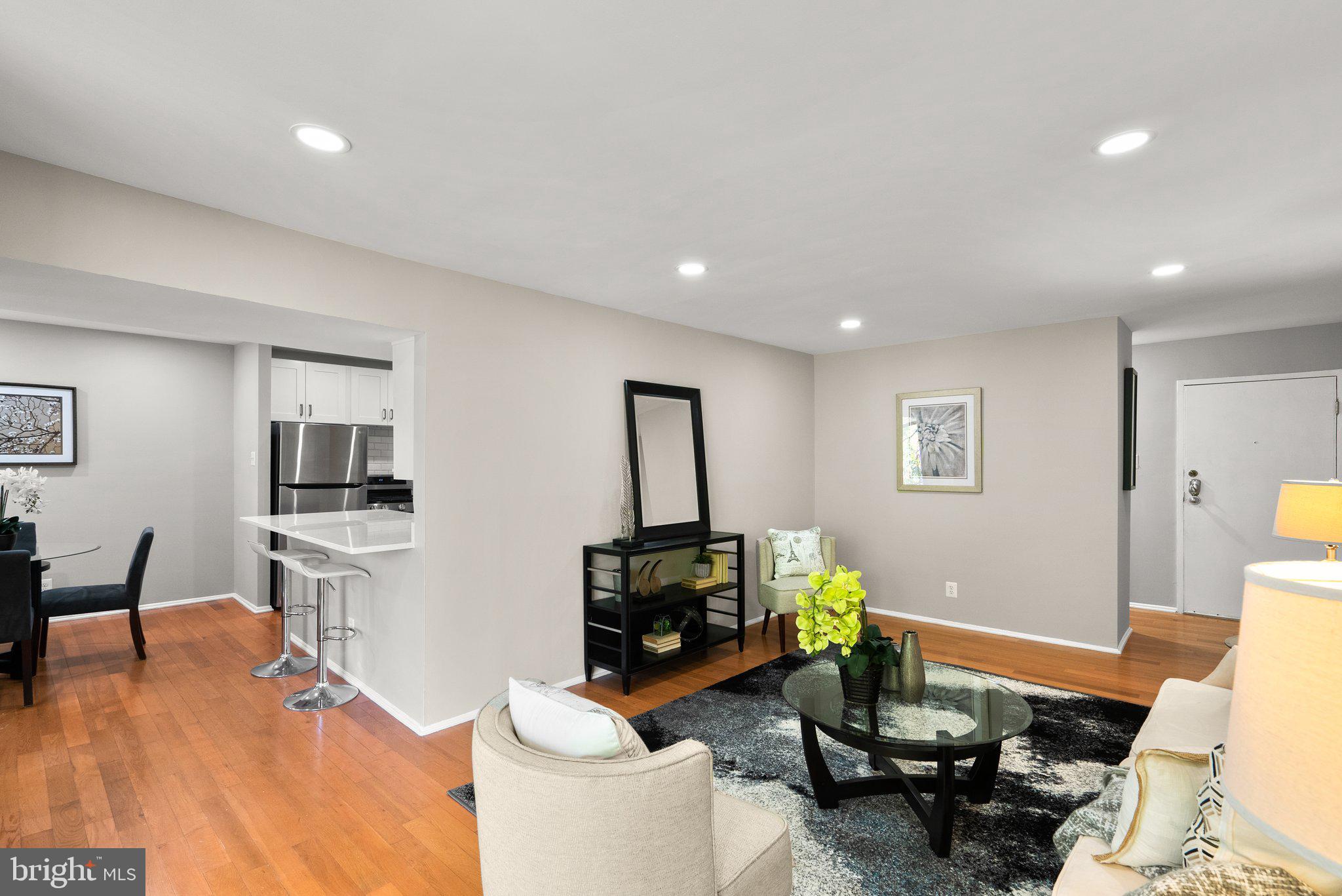 5075 7th Road South, Unit 202 Arlington, VA 22204 - Photo 6 of 23 Spacious living room with recessed lighting