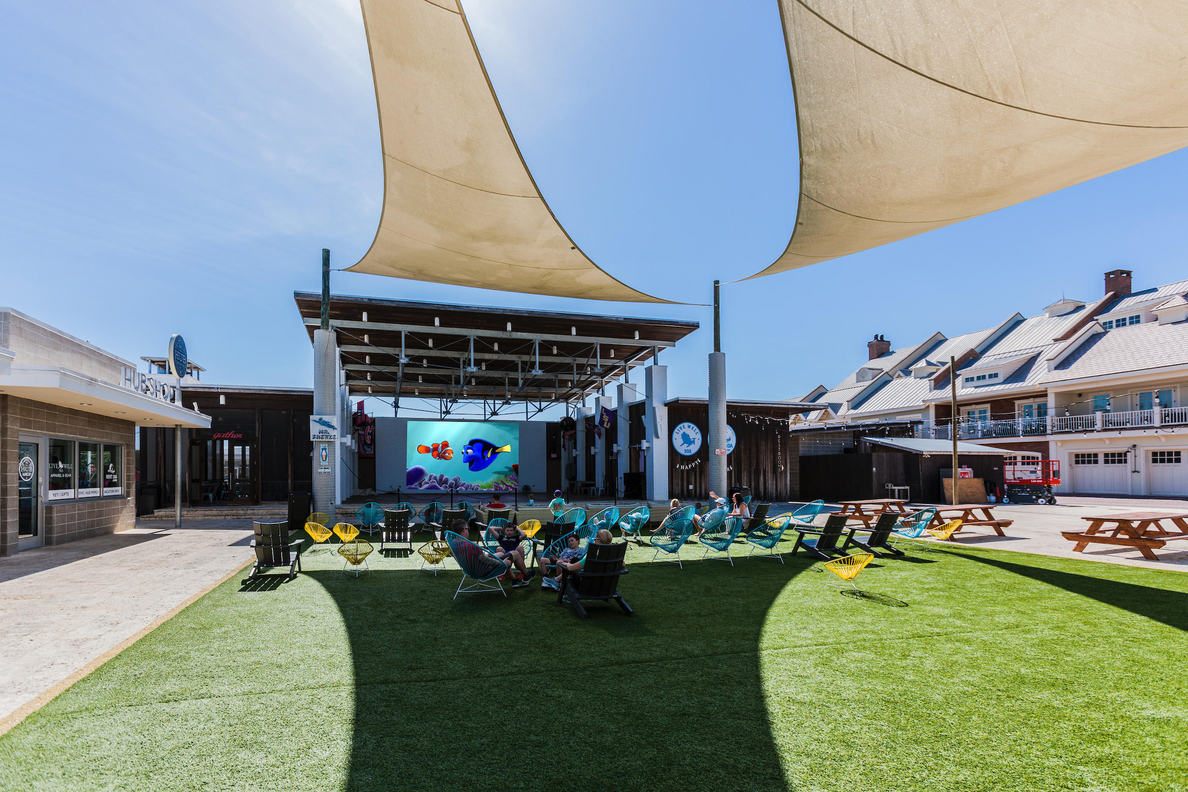 89 East Pine Lands Loop, Unit A Inlet Beach, FL 32461 - Photo 34 of 41 a view of a swimming pool with a patio