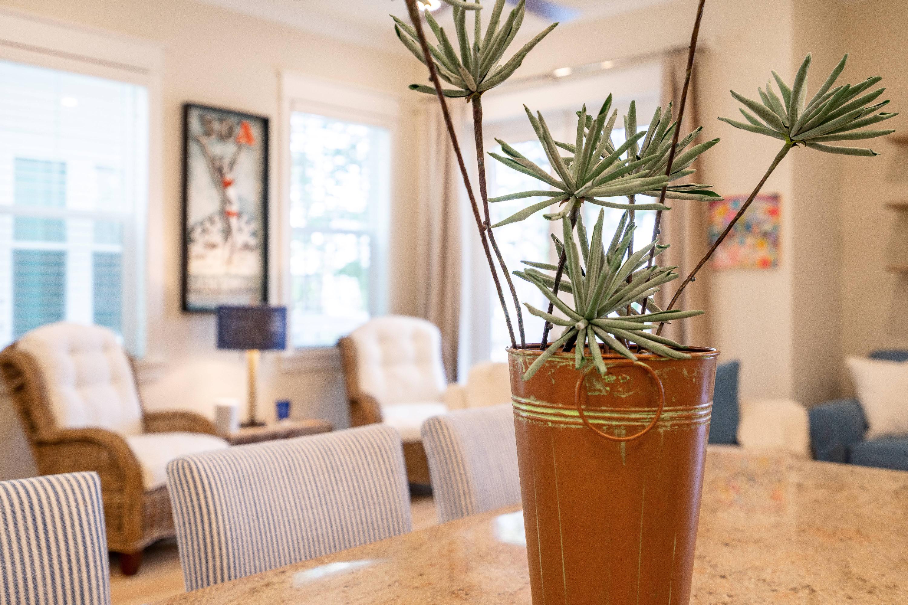 89 East Pine Lands Loop, Unit A Inlet Beach, FL 32461 - Photo 10 of 41 a living room with furniture and a potted plant