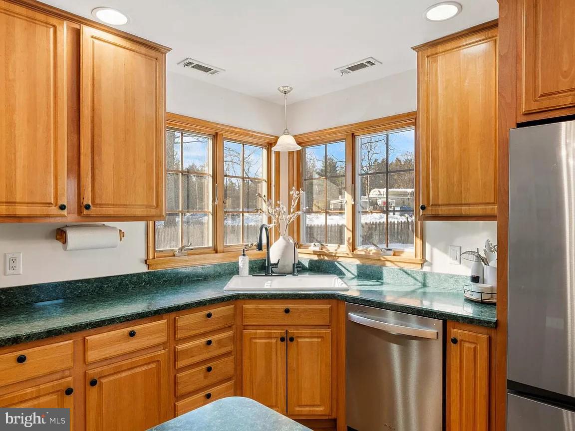 1596 River Road New Hope, PA 18938 - Photo 9 of 20 Bright kitchen with scenic views.