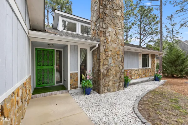 a view of outdoor space with garden
