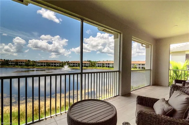 a balcony with furniture