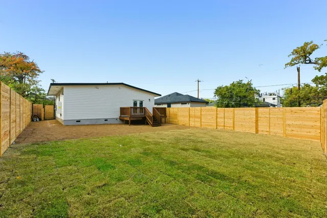 a view of a terrace with a garden