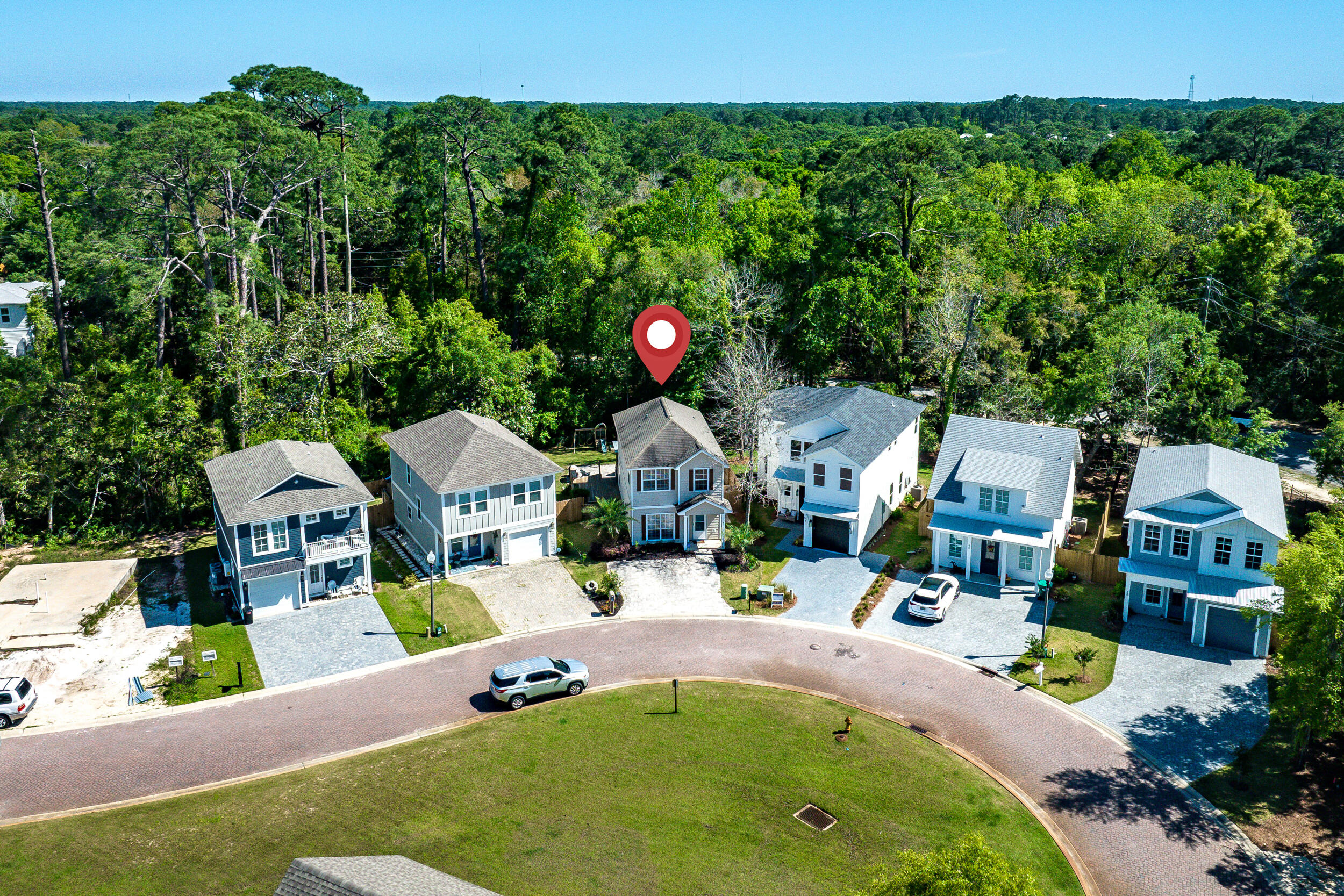 64 Rearden Way Santa Rosa Beach, FL 32459 - Photo 34 of 44 an aerial view of a house having swimming pool garden and patio