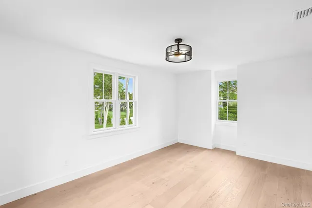 an empty room with a window