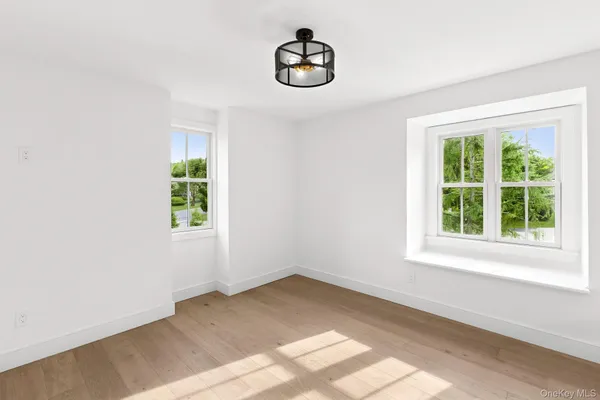 an empty room with a window