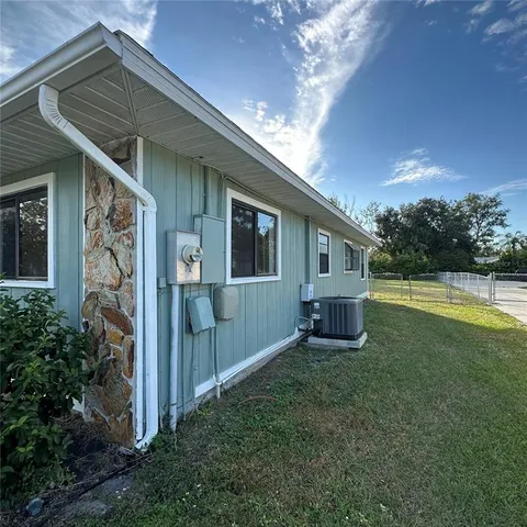 a backyard of a house