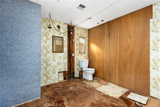 a view of balcony with wooden floor