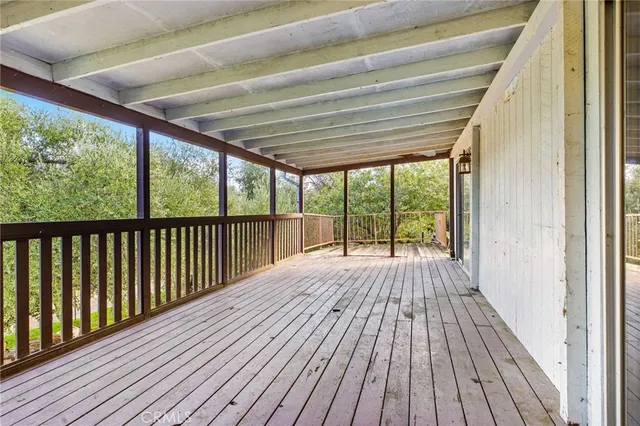 a view of wooden deck
