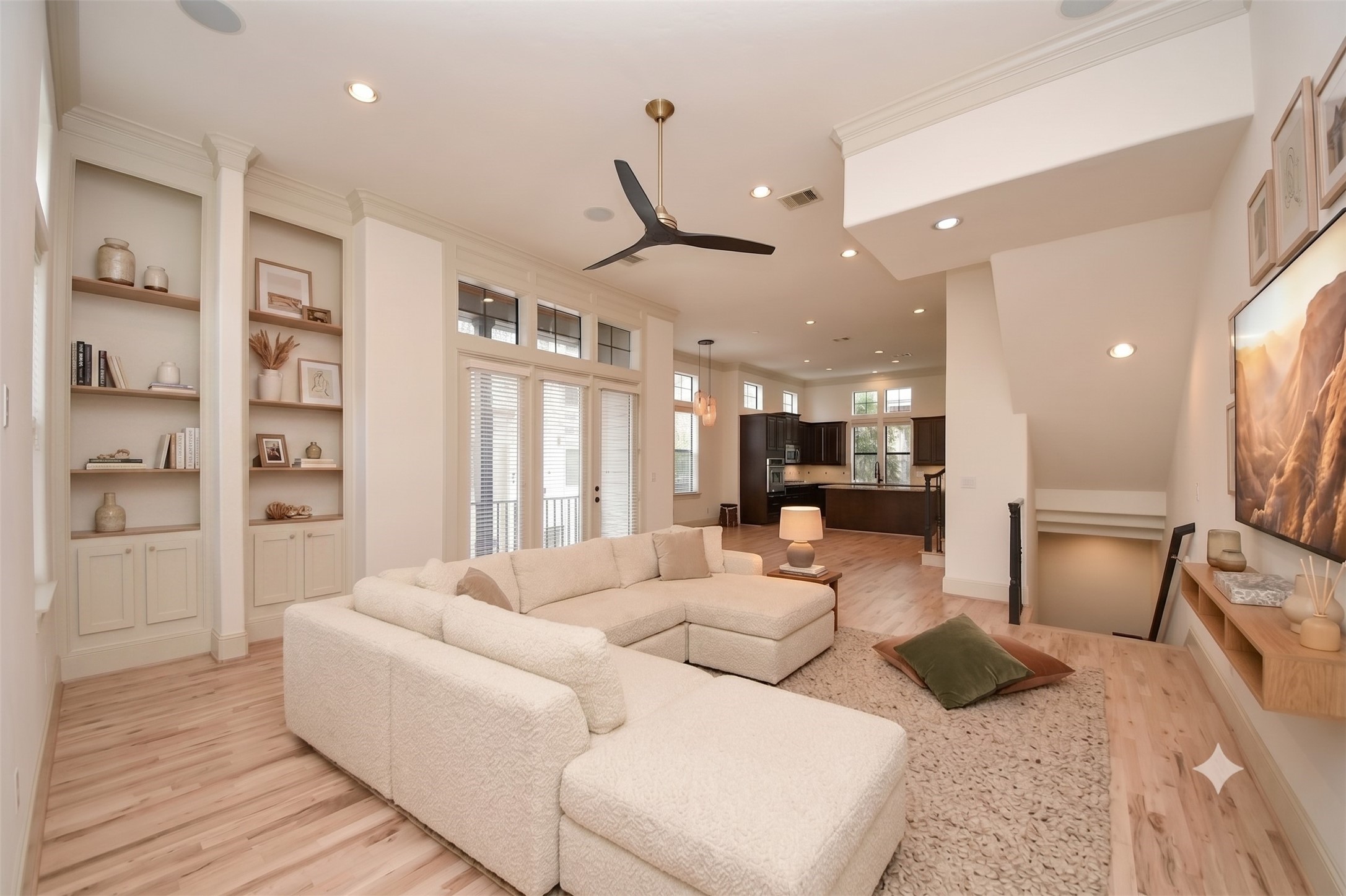 3229 Maxroy Street Houston, TX 77008 - Photo 1 of 43 An elegant, light-filled open-concept main floor featuring high ceilings, pristine hardwood floors, and lots of natural light, great for family and entertaining. This image is virtually staged.