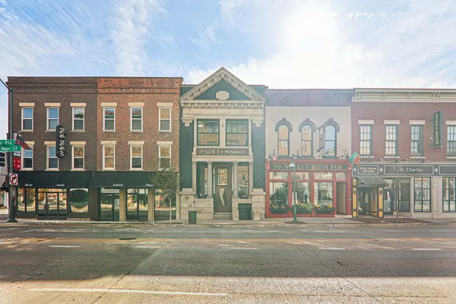 a front view of a building