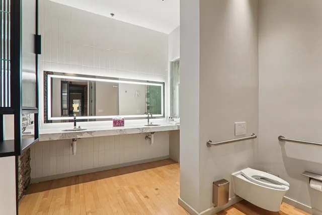 a bathroom with a sink and a toilet