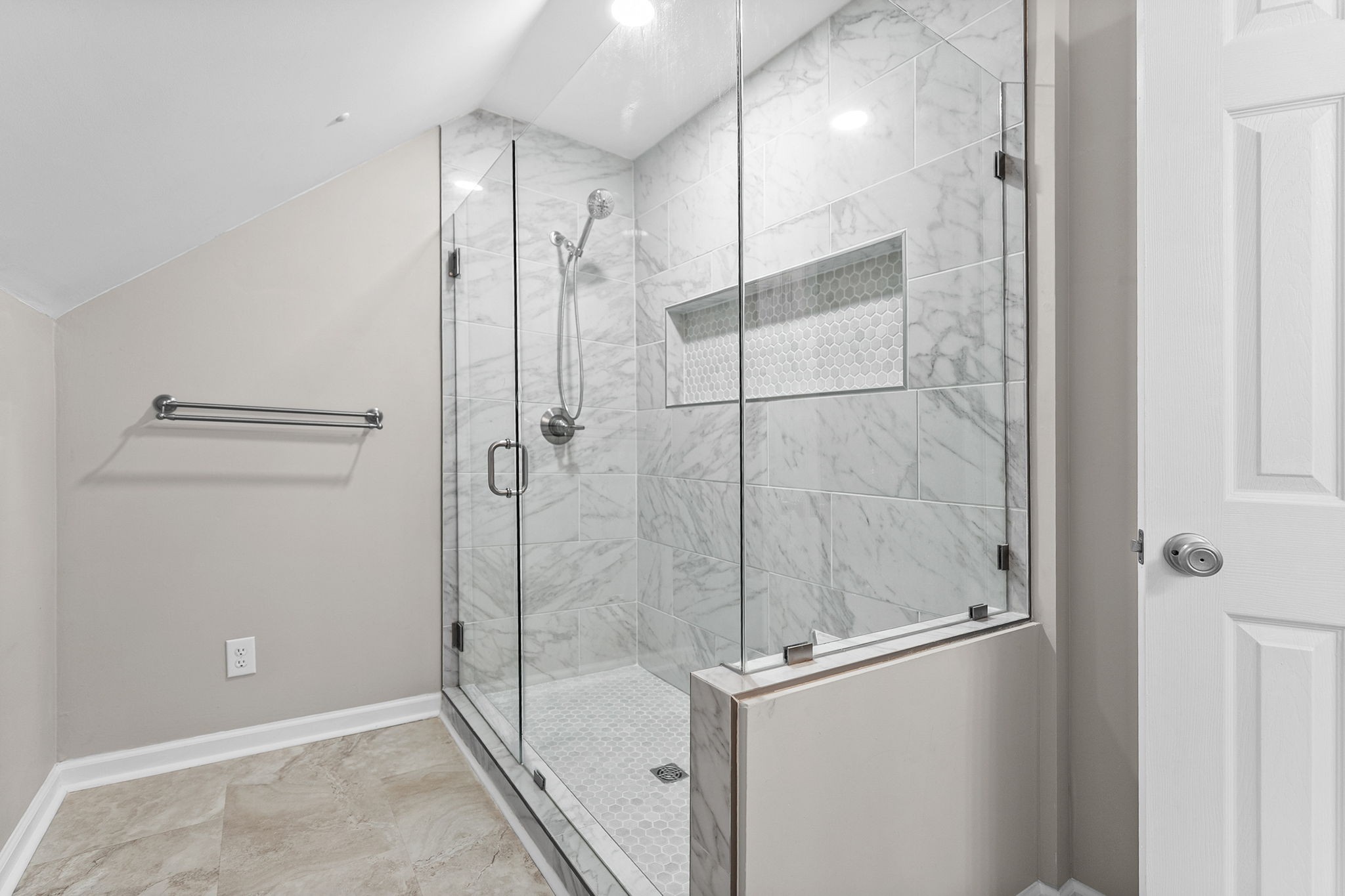 748 Gholson Road Clarksville, TN 37043 - Photo 55 of 87 a bathroom with a shower and a glass door