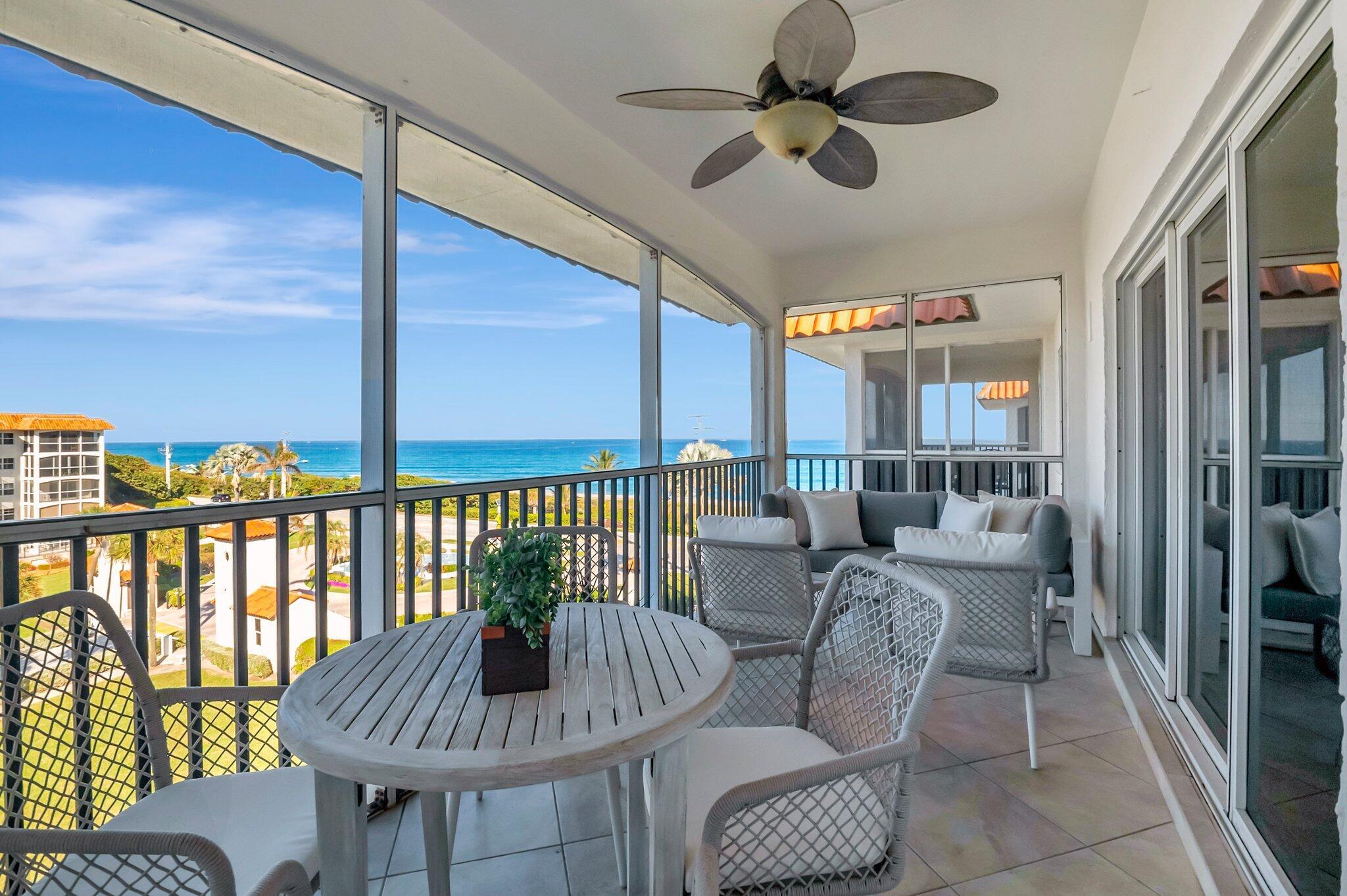 2871 North Ocean Boulevard, Unit D506 Boca Raton, FL 33431 - Photo 3 of 19 Screened Balcony w/ Ocean views