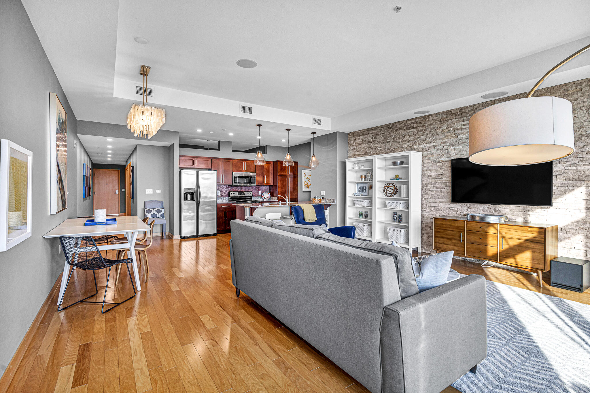 106 West Seeboth Street, Unit 813 Milwaukee, WI 53204 - Photo 21 of 48 Living Room & Dining Room