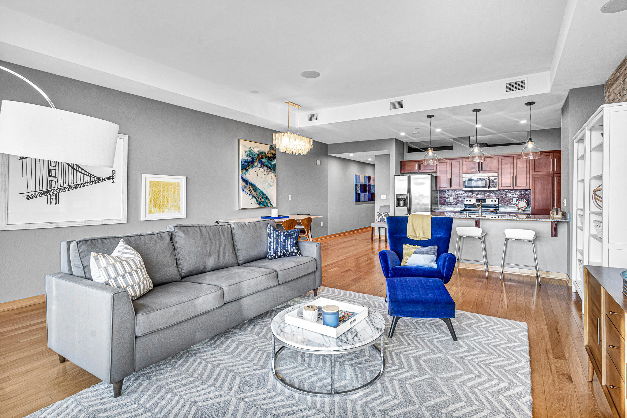 106 West Seeboth Street, Unit 813 Milwaukee, WI 53204 - Photo 22 of 48 Living, Dining & Kitchen