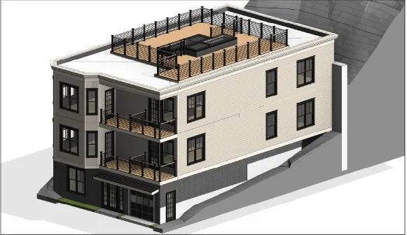 a white building that has a clock on it