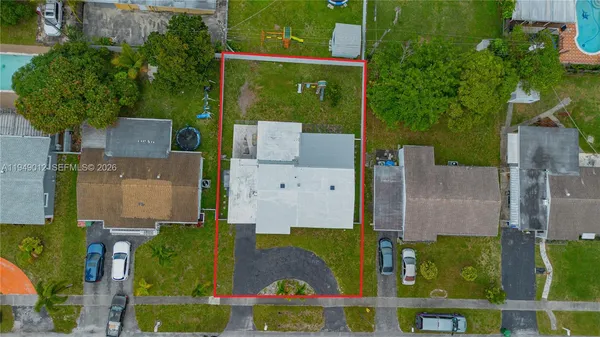 an aerial view of multiple house